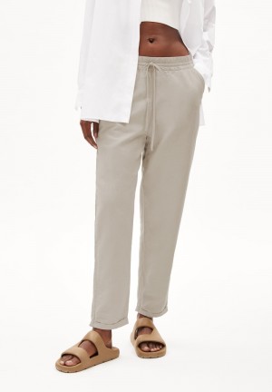 ARMEDANGELS DANYAA LINO Woven Pants Regular Fit made of Linen-Mix Verde Menta | HUBEIJ-369