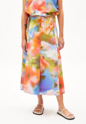 ARMEDANGELS DELIAA NOSTALGIAA Woven Skirt Regular Fit made of Organic Cotton Rojas | RIZXDF-869