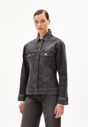 ARMEDANGELS DENSIAA Denim Jacket Oversized Fit made of Organic Cotton Mix Obsidian | PWJXRB-203
