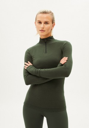 ARMEDANGELS DESNAA Activewear Longsleeve Slim Fit made of TENCEL™ Lyocell Mix Verde Menta Verde | WPQGBZ-485