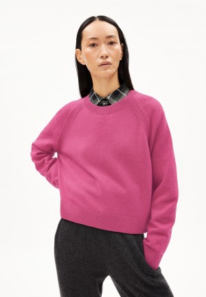 ARMEDANGELS DILIRIAA REGLANA Sweater Loose Fit made of Organic Wool Mix Crushed Berry | PWDXHN-237