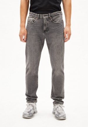 ARMEDANGELS DYLAANO Jeans Straight Leg Mid Waist Organic Cotton Mix Comfort-Stretch Negras | PJMROK-714