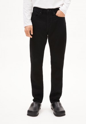 ARMEDANGELS DYLAANO Jeans Straight Leg Mid Waist recycled Cotton Non-Stretch Negras | NBEVYZ-579