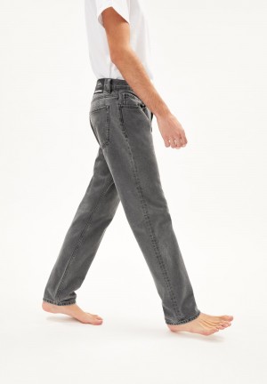 ARMEDANGELS DYLAANO Jeans Straight Leg Mid Waist recycled Cotton Non-Stretch Negras | LEODMK-074