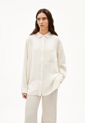 ARMEDANGELS EALGAA LINO Blouse Loose Fit made of Linen-Mix Oatmilk | RLEJVN-403