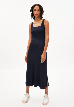 ARMEDANGELS ELIDIAA Woven Dress made of LENZING™ ECOVERO™ Viscose Night Sky | ETQZBF-579