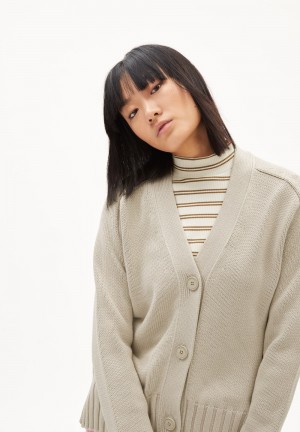ARMEDANGELS ENKAAR COMPACT Cardigan Loose Fit made of Organic Cotton Verde Menta | RFYZEB-038