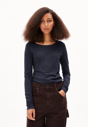 ARMEDANGELS ENRICCAA SOFT Longsleeve Slim Fit made of Organic Cotton Night Sky | GEBLPK-903