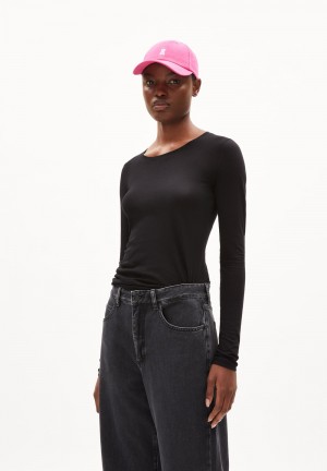 ARMEDANGELS ENRICCAA SOFT Longsleeve Slim Fit made of Organic Cotton Negras | AHJBQZ-638