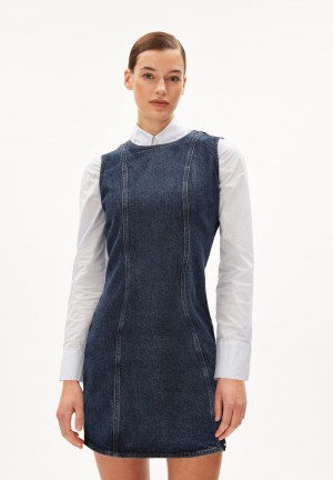 ARMEDANGELS ENUYAA Denim Dress Regular Fit made of TENCEL™ Lyocell Mix Azules | LJTSEC-087