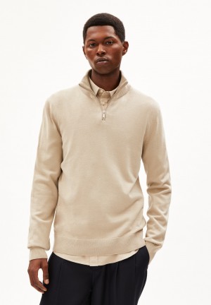 ARMEDANGELS FAABES Sweater Regular Fit made of Organic Cotton Sand Stone | IPSMWV-687