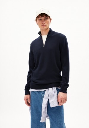 ARMEDANGELS FAABES Sweater Regular Fit made of Organic Cotton Night Sky | HJNQTY-354