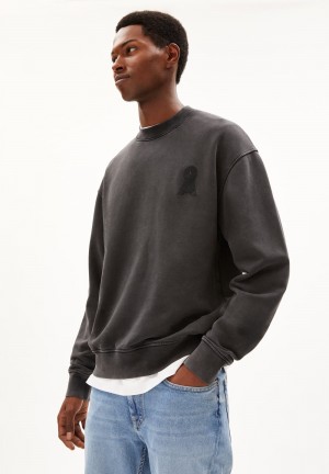 ARMEDANGELS FAALOS GMT DYE Sweatshirt Relaxed Fit made of Organic Cotton Negras | IATPMY-257