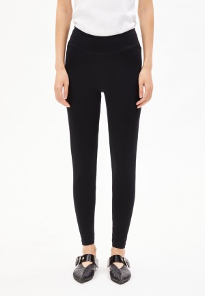 ARMEDANGELS FARIBAA Leggings made of Organic Cotton Mix Negras | PKECIU-185