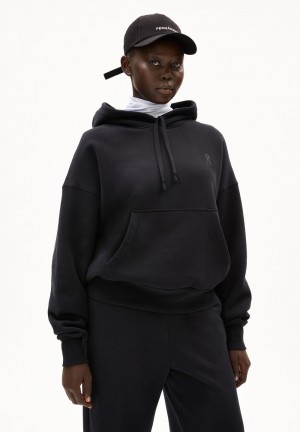 ARMEDANGELS FRANCISARAA Sweathoodie Oversized Fit made of Organic Cotton Negras | TUKFYQ-109