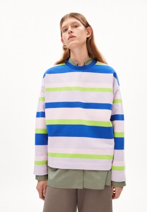 ARMEDANGELS FRANKAA HORAACIOS Sweatshirt Oversized Fit made of Organic Cotton Verde Menta | HIBKAU-380
