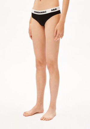ARMEDANGELS FRYAA String made of Organic Cotton Mix Negras | VGICQA-265