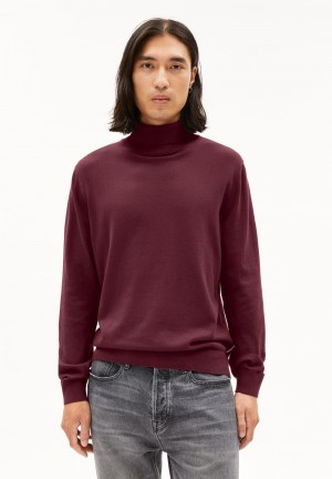 ARMEDANGELS GAARDO Sweater Regular Fit made of Organic Cotton Cranberry Juice | DQFNAE-462