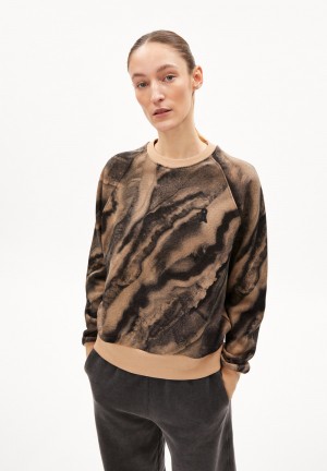 ARMEDANGELS GIOVARAA EARTH Sweatshirt Loose Fit made of Organic Cotton Cinnamon Dust | JGBPVX-275