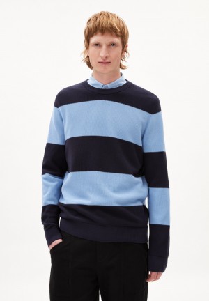 ARMEDANGELS GRAANIO Sweater Regular Fit made of Organic Cotton Azules | YKTDQM-761