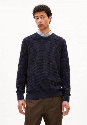 ARMEDANGELS GRAANMO Sweater Regular Fit made of Organic Cotton Night Sky | OWQYIC-765