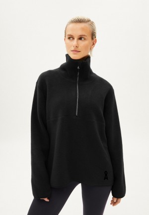 ARMEDANGELS HAARLEEN Sweatshirt Oversized Fit made of Organic Cotton Negras | CPDKLU-673