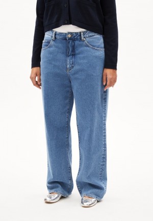 ARMEDANGELS HAAYI Jeans Baggy Fit Low Waist recycled Cotton Non-Stretch Indigo | IVOEHQ-912