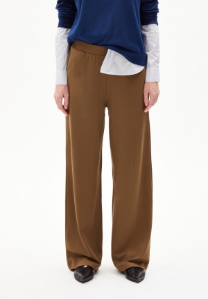 ARMEDANGELS HIMAARI Jersey Pants made of LENZING™ ECOVERO™ Mix Dried Moss | SGKLVX-571