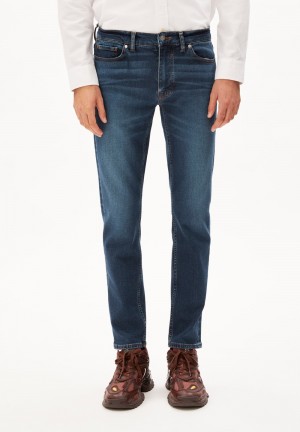 ARMEDANGELS IAAN Jeans Slim Leg Mid Waist recycled Cotton Comfort-Stretch Coast | TOUGXF-627