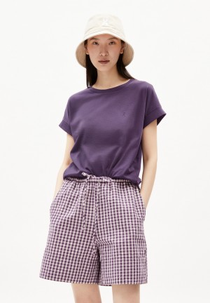 ARMEDANGELS IDAARA T-Shirt Loose Fit made of Organic Cotton Azules | HZLYRE-957