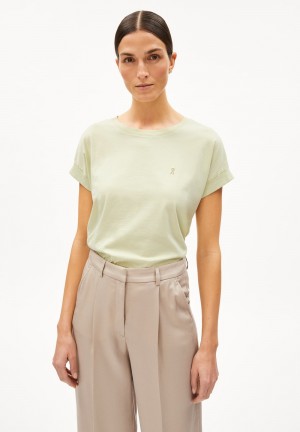 ARMEDANGELS IDAARA T-Shirt Loose Fit made of Organic Cotton Verde | REOULK-254