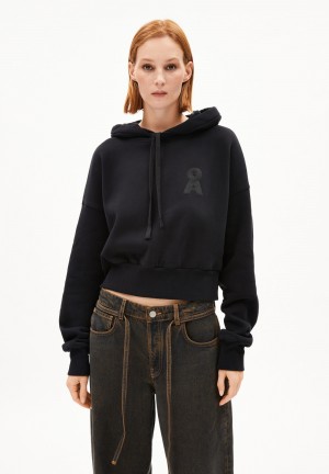 ARMEDANGELS ILANAARIS Sweathoodie Oversized Fit made of Organic Cotton Negras | LJFOSE-275