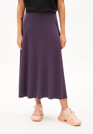 ARMEDANGELS ILENIAA LARAA Jersey Skirt Loose Fit made of TENCEL™ Lyocell Mix Azules | APQDWJ-967