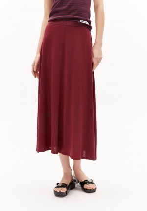 ARMEDANGELS ILENIAA LARAA Jersey Skirt Loose Fit made of TENCEL™ Lyocell Mix Verde Menta | IKARCY-137