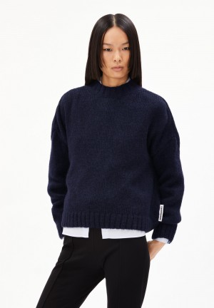 ARMEDANGELS INARAA PUIJPU Sweater Oversized Fit made of Alpaca Wool Mix Night Sky | NUETWL-697