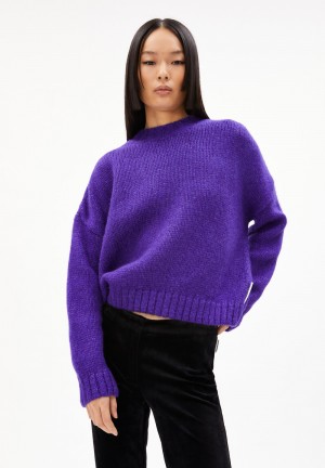 ARMEDANGELS INARAA PUIJPU Sweater Oversized Fit made of Alpaca Wool Mix Indigo | EOLRAJ-013