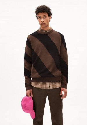 ARMEDANGELS IOAAN Sweater Regular Fit made of Organic Cotton Black-earth | KUFCEL-173