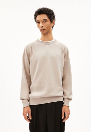 ARMEDANGELS JAAIRO Sweater Regular Fit made of Organic Cotton Sand Stone | INHUJT-058