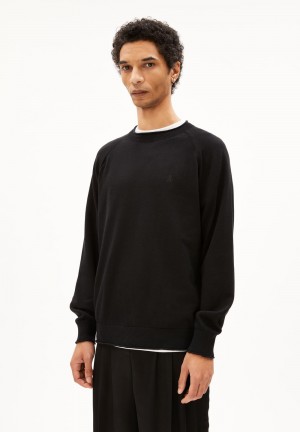 ARMEDANGELS JAAIRO Sweater Regular Fit made of Organic Cotton Negras | STLPXM-805
