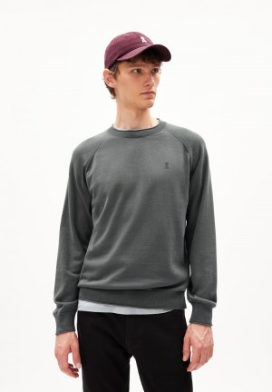 ARMEDANGELS JAAIRO Sweater Regular Fit made of Organic Cotton Space Steel | UXTOMW-326
