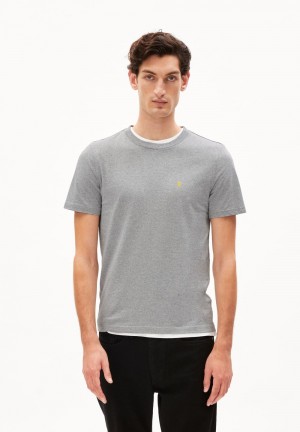 ARMEDANGELS JAAMES CLASSIC T-Shirt Regular Fit made of recycled Cotton Mix Gris | PJGEQF-417