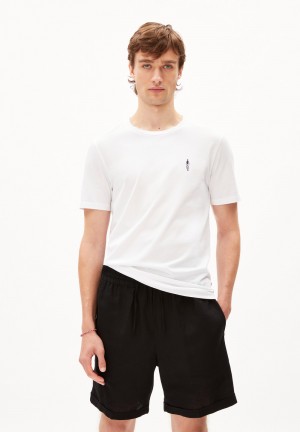 ARMEDANGELS JAAMES CYCLAA T-Shirt Regular Fit made of Organic Cotton Blancas | WHZXVE-821