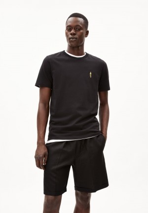 ARMEDANGELS JAAMES CYCLAA T-Shirt Regular Fit made of Organic Cotton Negras | HVGRJP-024