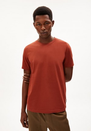 ARMEDANGELS JAAMES STRUCTURE Heavyweight T-Shirt Regular Fit made of Organic Cotton Verde Menta | GITRFX-827
