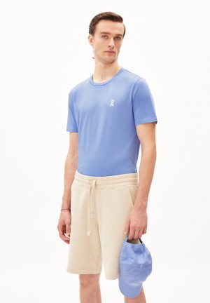 ARMEDANGELS JAAMES SUMMER CLOUD T-Shirt Regular Fit made of Organic Cotton Azules | PTELBO-850