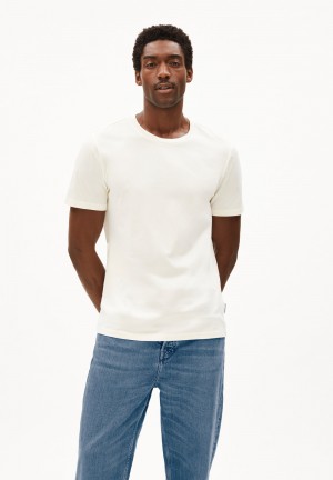 ARMEDANGELS JAAMES T-Shirt Regular Fit made of Organic Cotton Oatmilk | VLQCSG-806