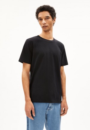 ARMEDANGELS JAAMES T-Shirt Regular Fit made of Organic Cotton Negras | TUWFEB-329