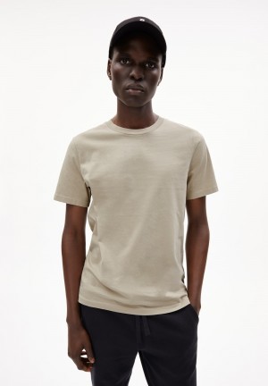 ARMEDANGELS JAAMES T-Shirt Regular Fit made of Organic Cotton Sand Stone | ZVUTXG-129