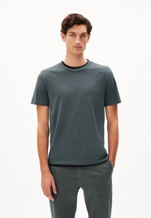 ARMEDANGELS JAAMES T-Shirt Regular Fit made of Organic Cotton Space Steel | ZIKXEP-542