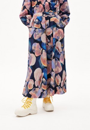 ARMEDANGELS JASINAA NATURE JEWELS Woven Skirt Loose Fit made of Organic Cotton Negras | YQUJOI-872